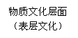 文本框: 物质文化层面
(表层文化)